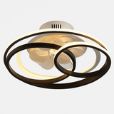 plafonnier led nordique pour ventilateur avec télécommande et lumière