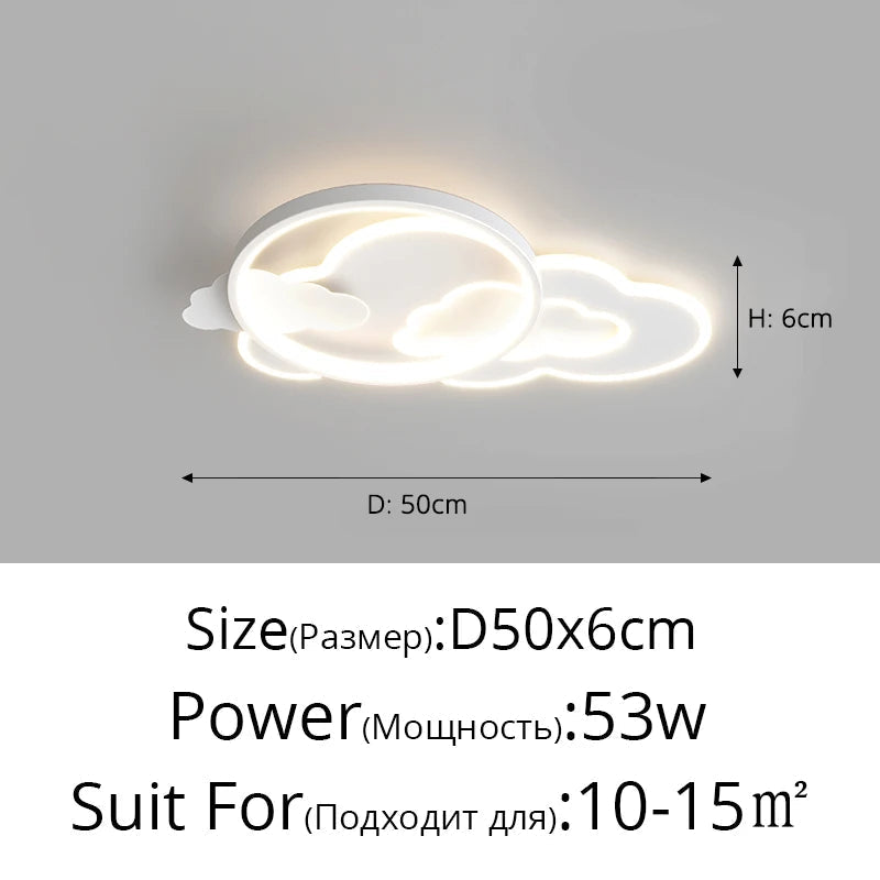 plafonnier led nuage moderne pour chambre d enfants décorative
