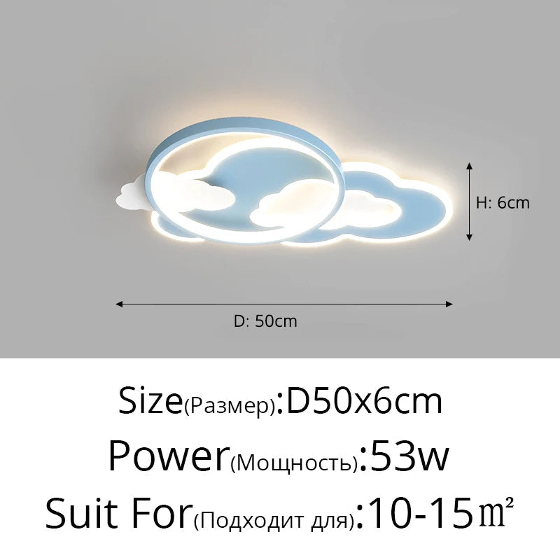 plafonnier led nuage moderne pour chambre d enfants décorative