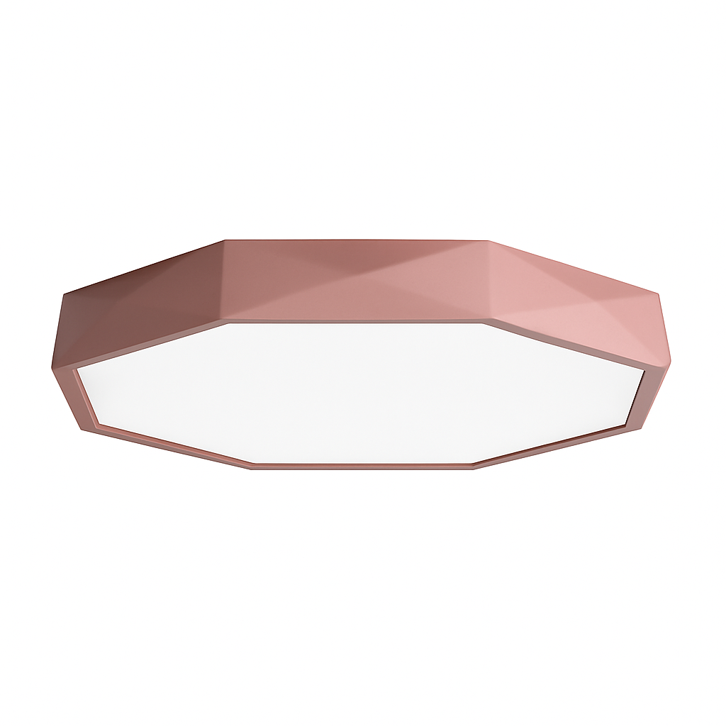 Plafonnier LED octogone coloré très fin Balcony