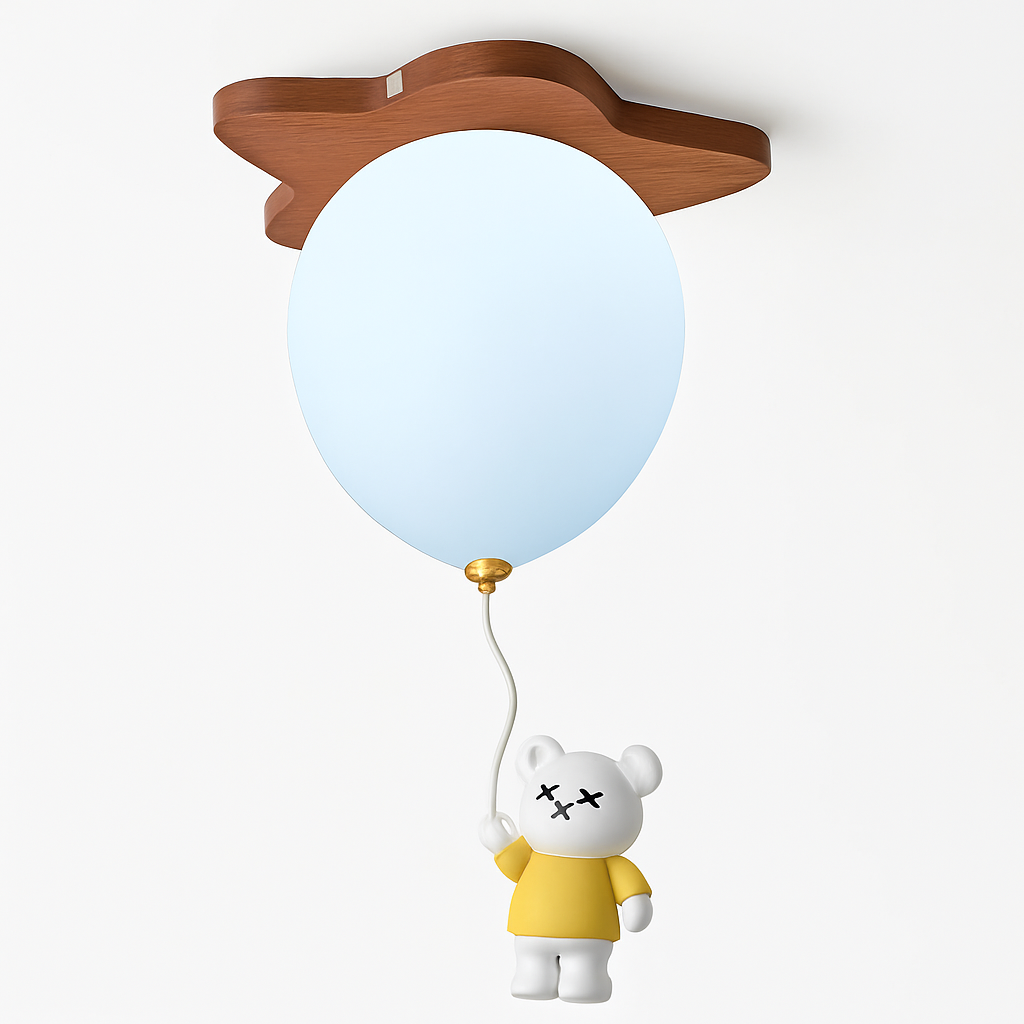 plafonnier led ours ballon décoration créative pour enfant