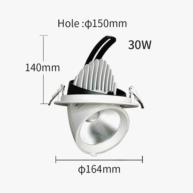 plafonnier led réglable antiéblouissement pour magasin