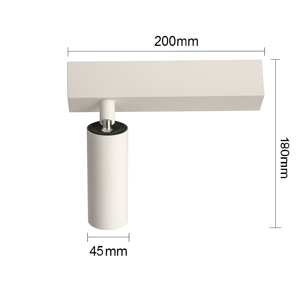plafonnier led réglable à deux ou trois têtes en aluminium