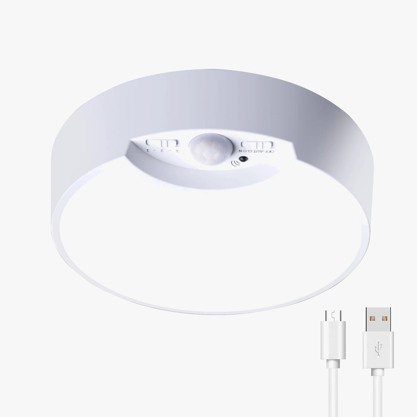 plafonnier led rechargeable usb capteur mouvement intensité variable télécommande