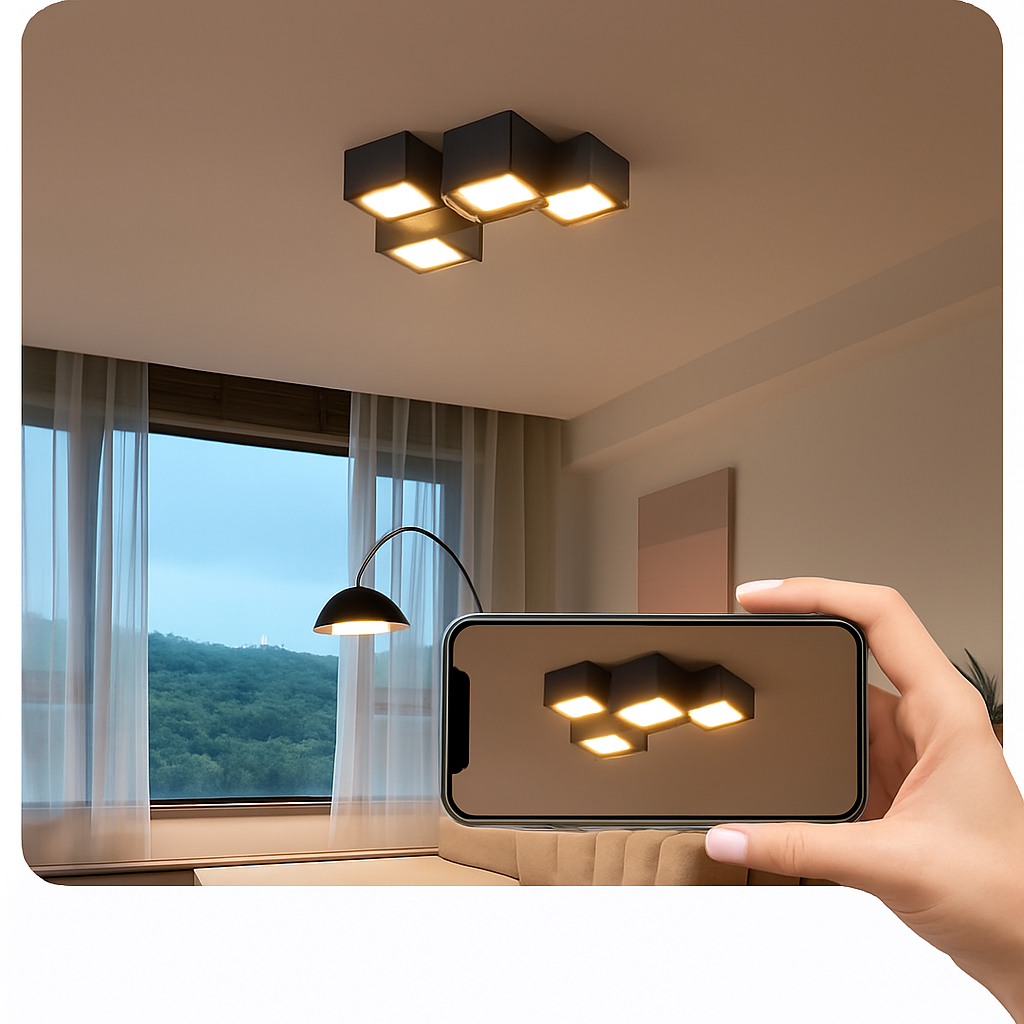 plafonnier led rectangle protection des yeux spot magique
