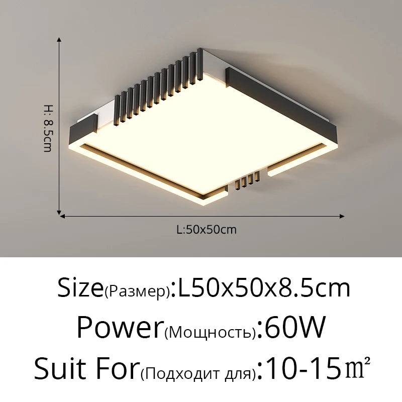 plafonnier led rectangulaire encastrable design nordique moderne
