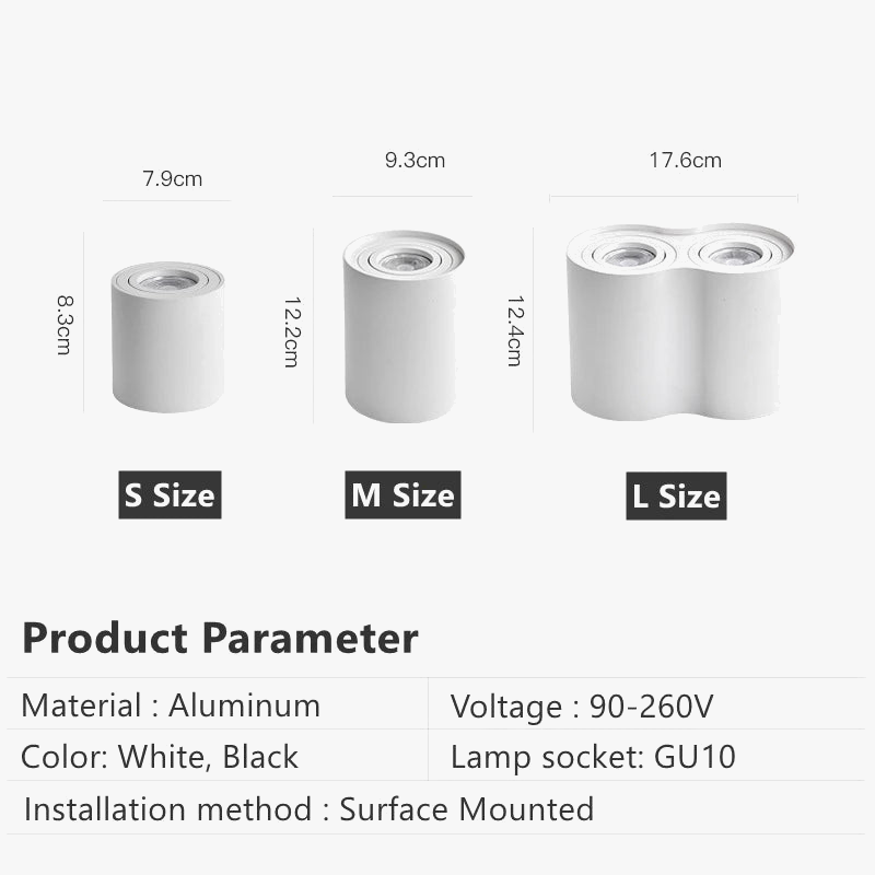 plafonnier led rond avec ampoule remplaçable et angle réglable