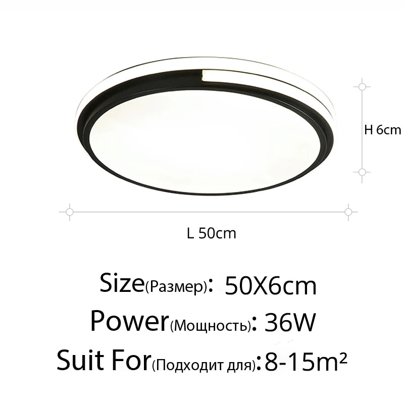 plafonnier led rond avec luminosité réglable pour intérieur