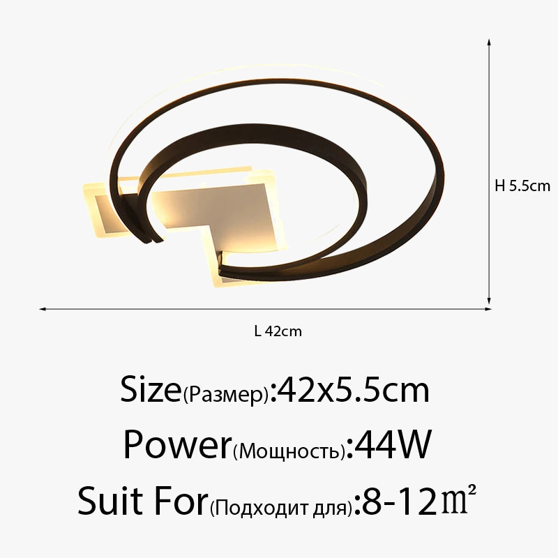 plafonnier led rond avec télécommande pour intérieur moderne