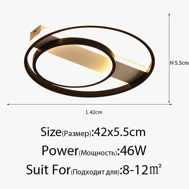 plafonnier led rond avec télécommande pour intérieur moderne