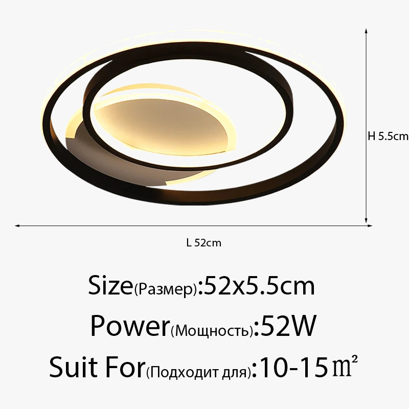 plafonnier led rond avec télécommande pour intérieur moderne