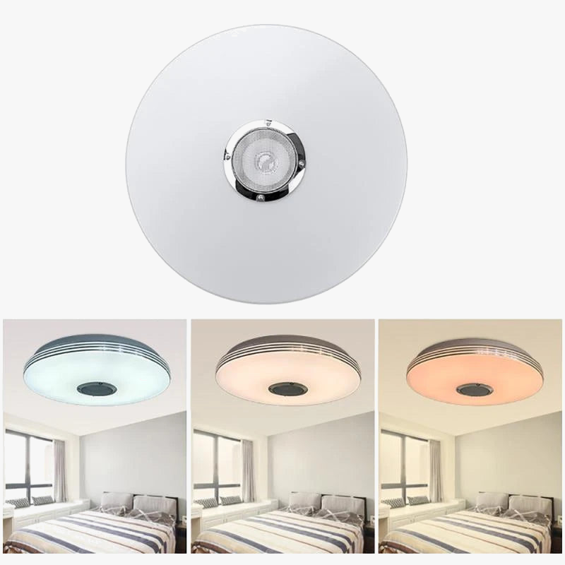 plafonnier led rond bluetooth musique rgb avec télécommande et app