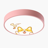 Plafonnier LED rond coloré pour chambre d'enfant