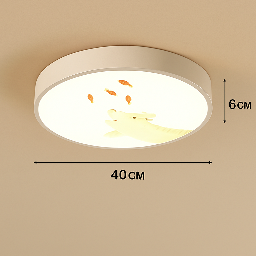 Plafonnier LED rond coloré pour chambre d'enfant