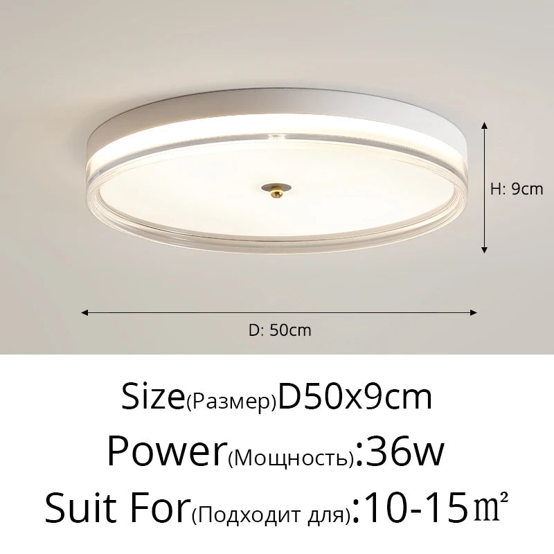 plafonnier led rond moderne avec télécommande design minimaliste