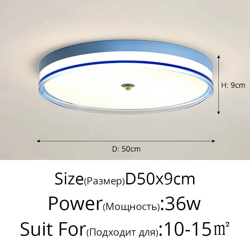 plafonnier led rond moderne avec télécommande design minimaliste