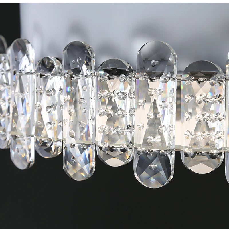 plafonnier led rond moderne en cristal pour restaurant hôtel 2022