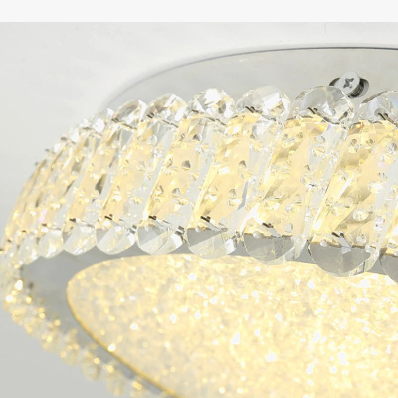 plafonnier led rond moderne en cristal pour restaurant hôtel 2022