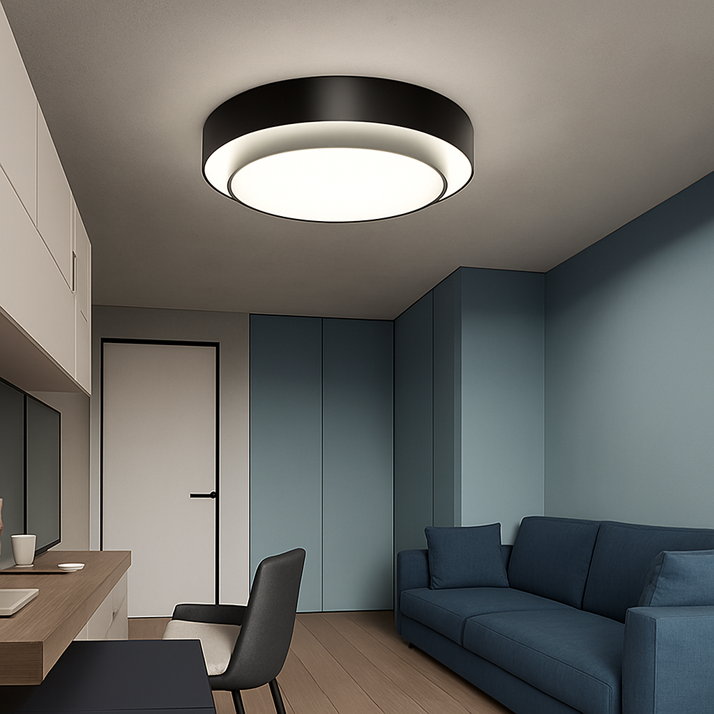 Plafonnier LED rond moderne led cercle avec télécommande pour décoration