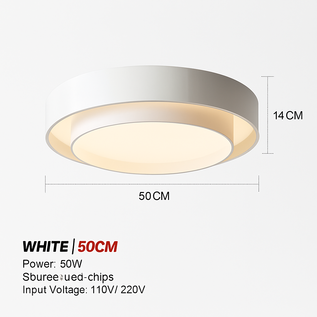 Plafonnier LED rond moderne led cercle avec télécommande pour décoration