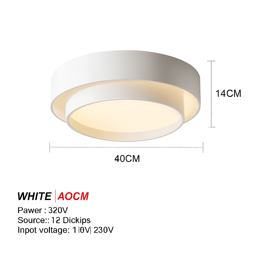 Plafonnier LED rond moderne led cercle avec télécommande pour décoration