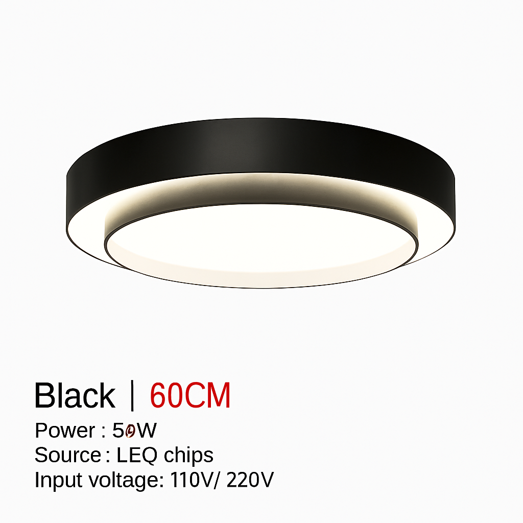 Plafonnier LED rond moderne led cercle avec télécommande pour décoration