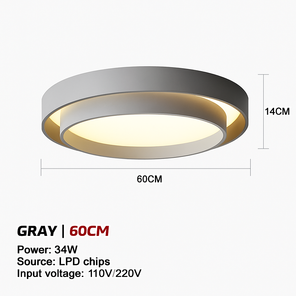 Plafonnier LED rond moderne led cercle avec télécommande pour décoration