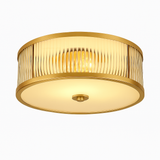 Plafonnier led rond moderne minimaliste en pur cuivre seiko américain