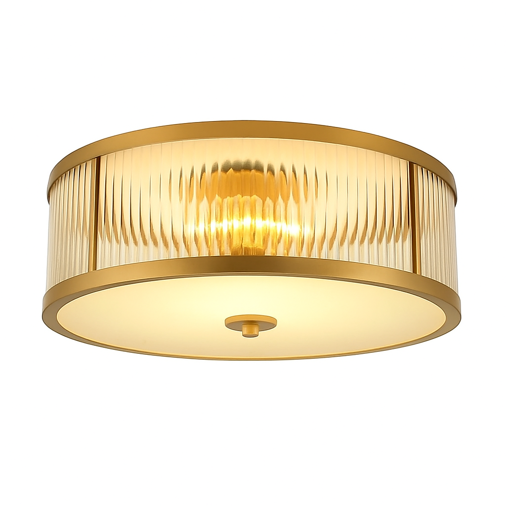 plafonnier led rond moderne minimaliste en pur cuivre seiko américain