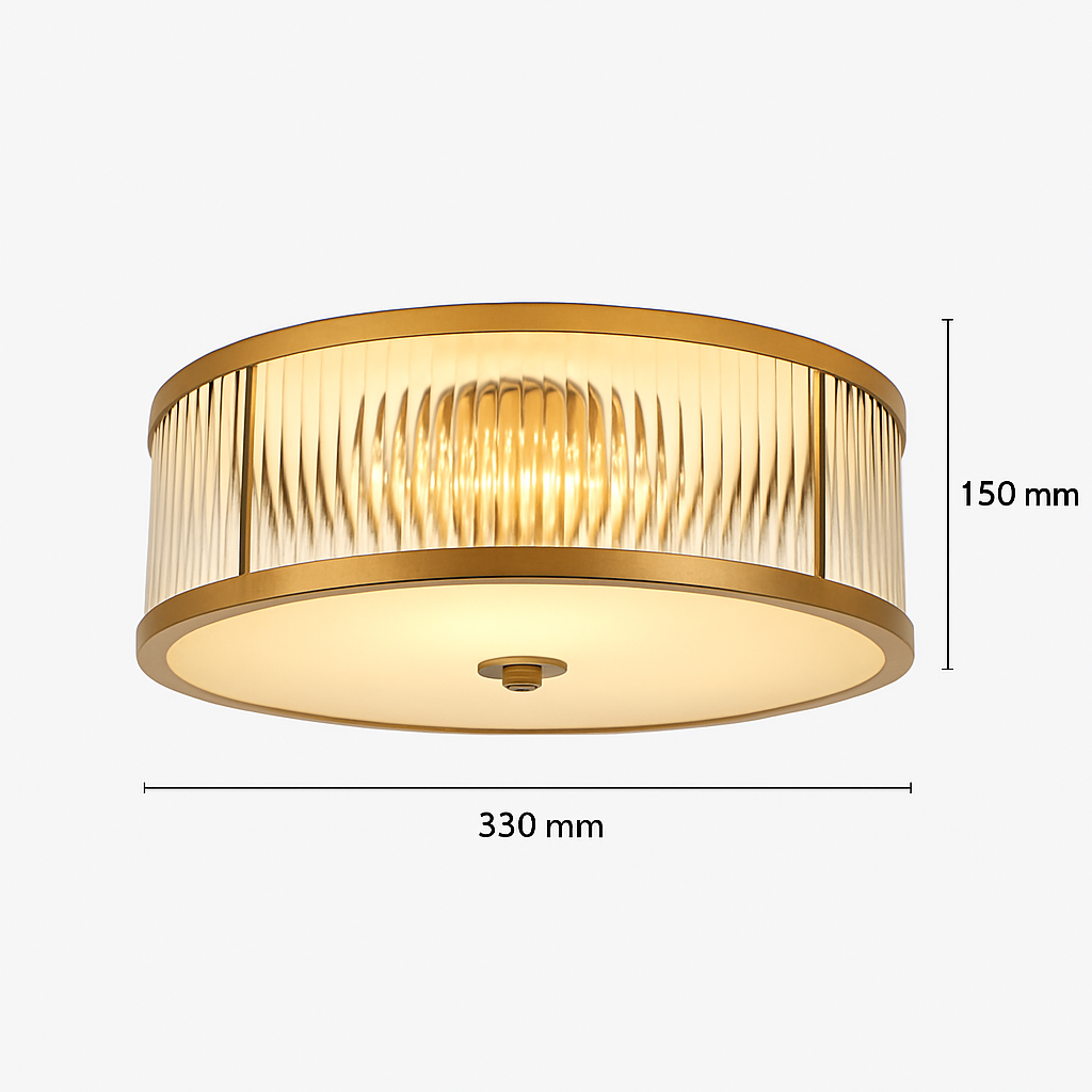 plafonnier led rond moderne minimaliste en pur cuivre seiko américain