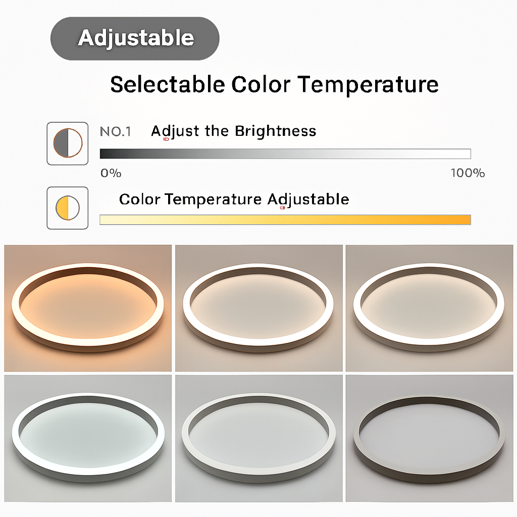 plafonnier led rond moderne pour éclairage varié