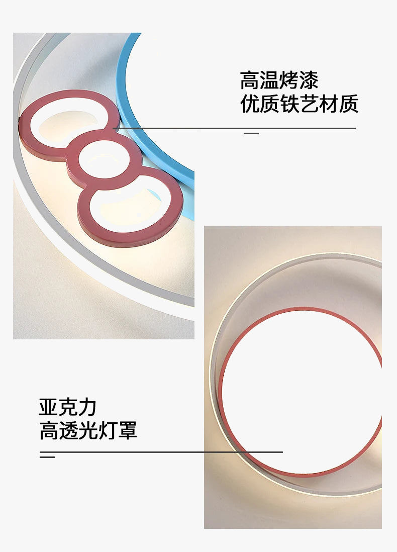 plafonnier led rond pour enfants protection des yeux éclairage doux