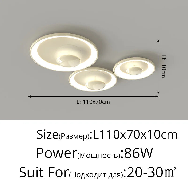 plafonnier led rond style crème variable avec télécommande