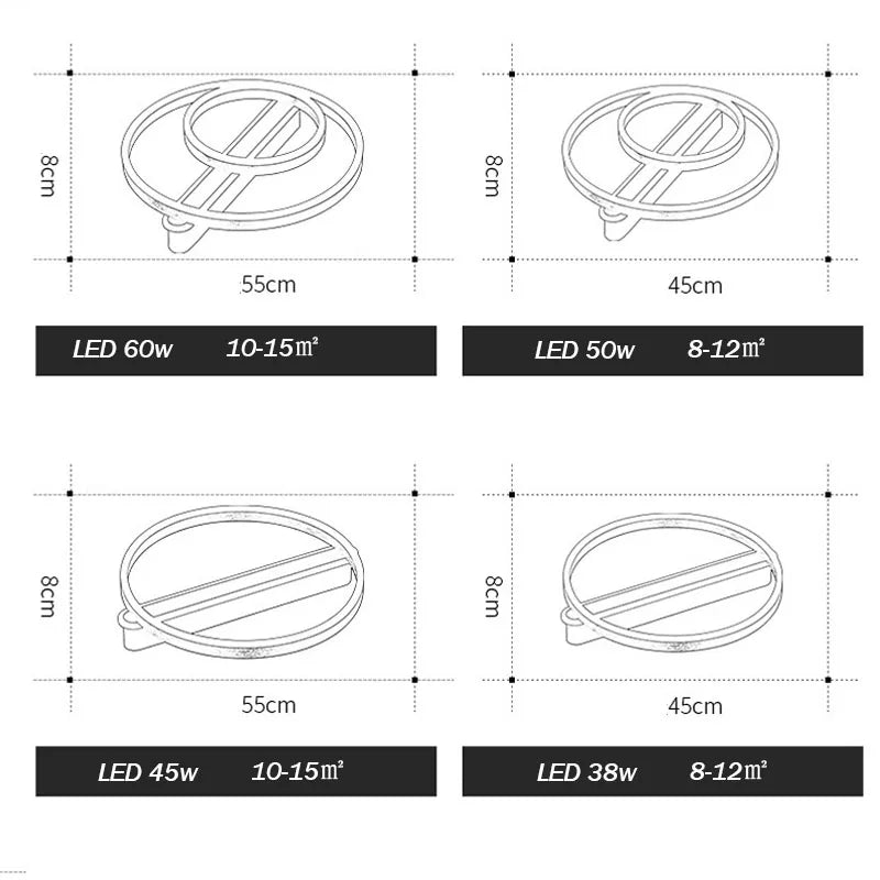 plafonnier led simple acrylique circulaire style nordique