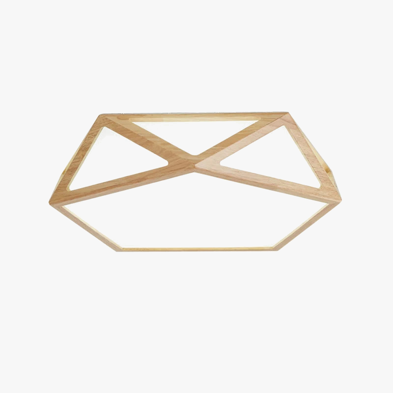 plafonnier led simple en rondins art nordique géométrique creux