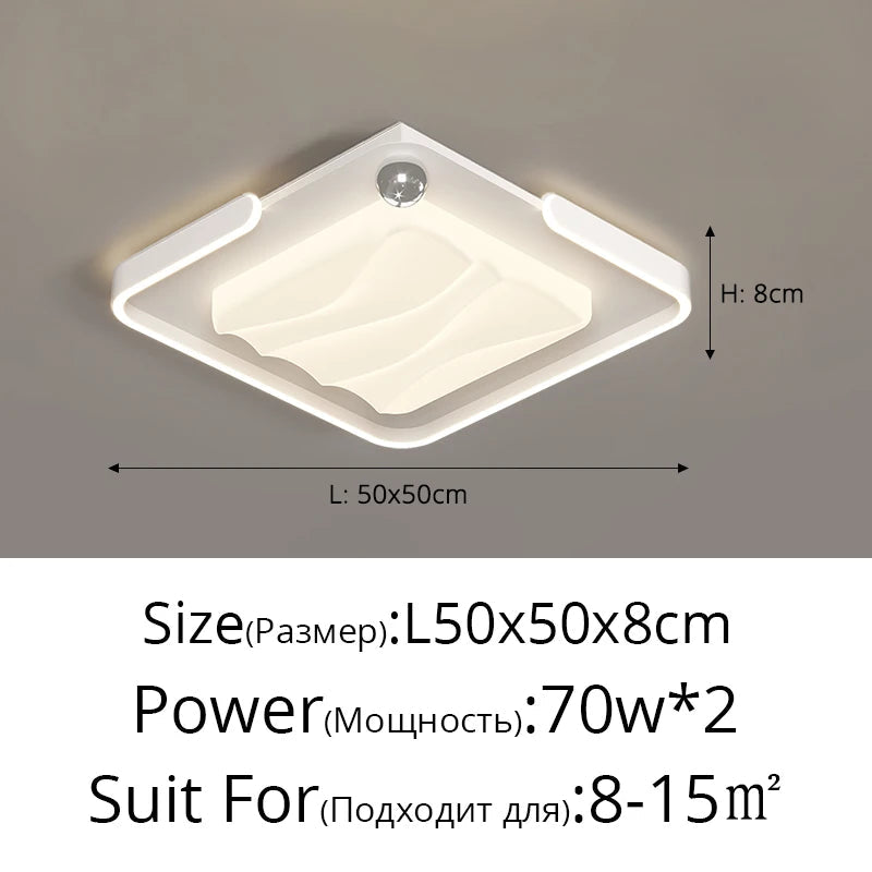 plafonnier led style français moderne télécommande éclairage intérieur chaud