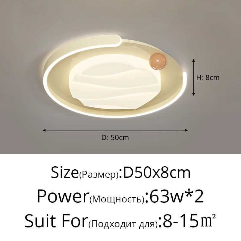 plafonnier led style français moderne télécommande éclairage intérieur chaud