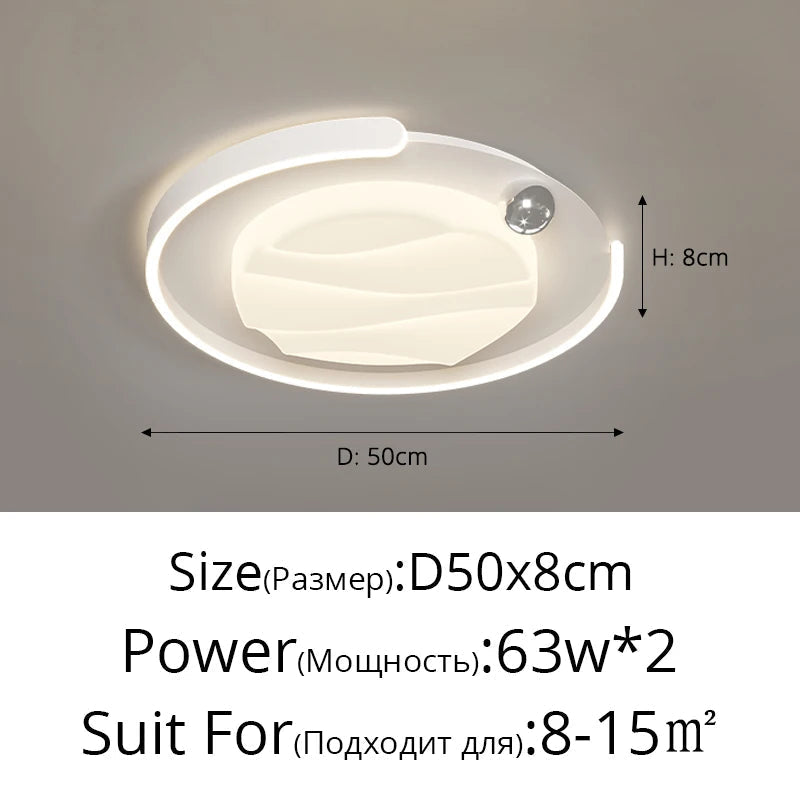 plafonnier led style français moderne télécommande éclairage intérieur chaud