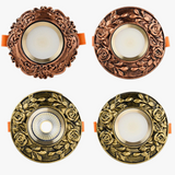 plafonnier led style industriel rétro résine bronze œil de vache intégré