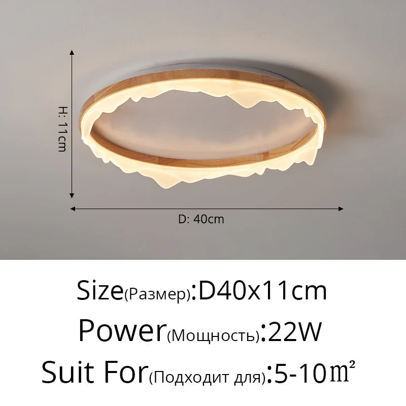 plafonnier led style japonais pour entrée et couloir