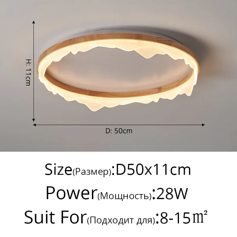 plafonnier led style japonais pour entrée et couloir
