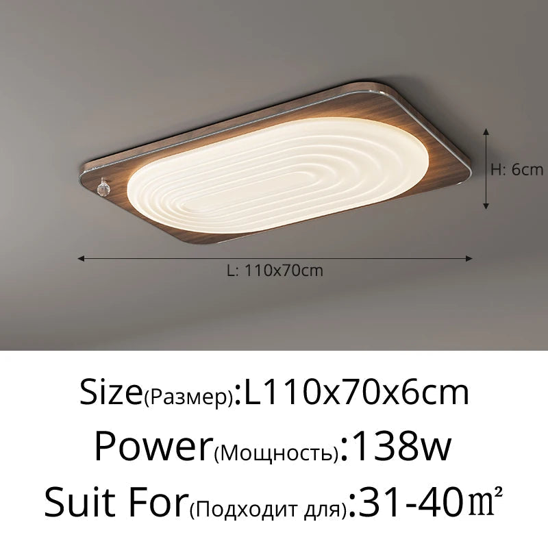 plafonnier à led style médiéval en bois rétro élégant
