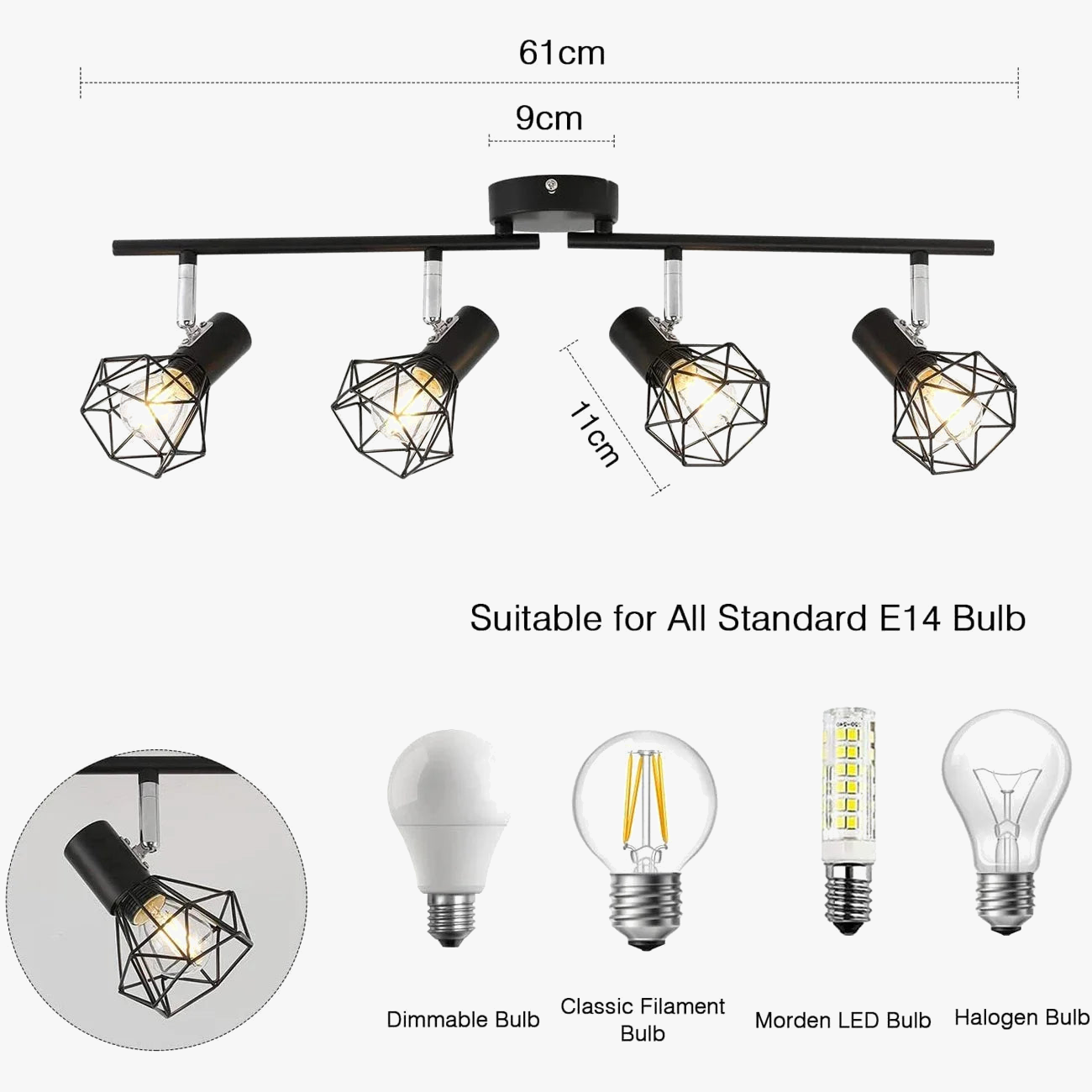 plafonnier led style simple moderne pour éclairage intérieur