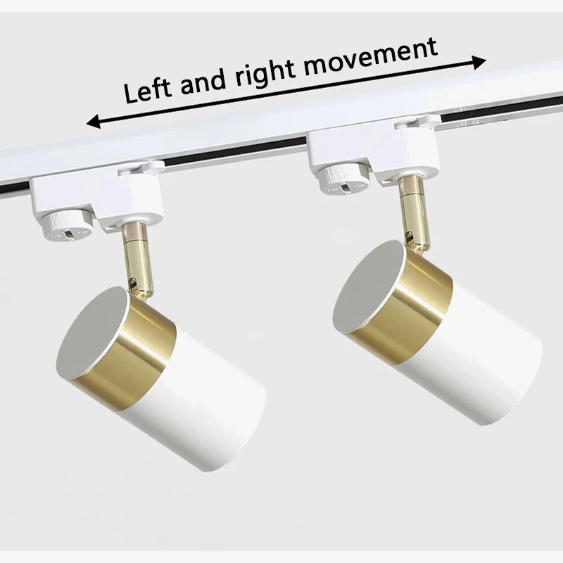 plafonnier sur rail avec éclairage led