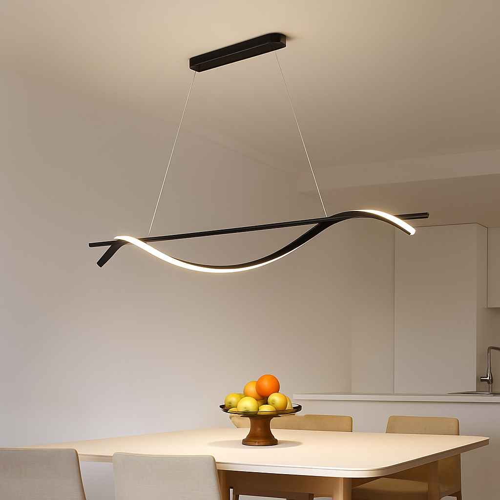 plafonnier led suspendu au design moderne idéal pour hôtel