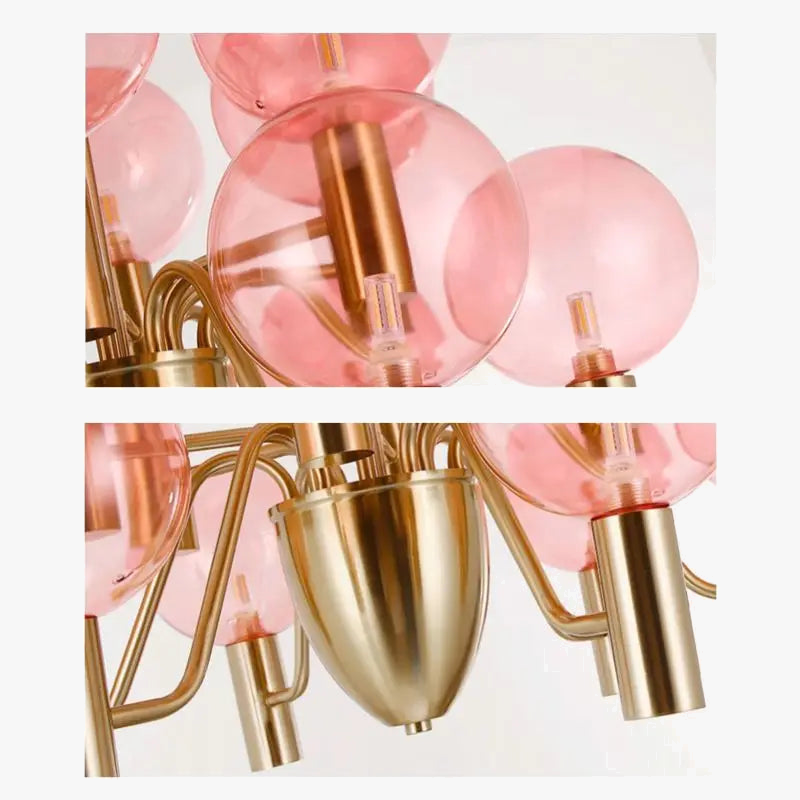 plafonnier led suspendu design moderne boule de verre luminaire décoratif