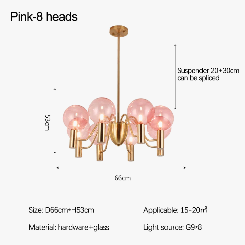 plafonnier led suspendu design moderne boule de verre luminaire décoratif