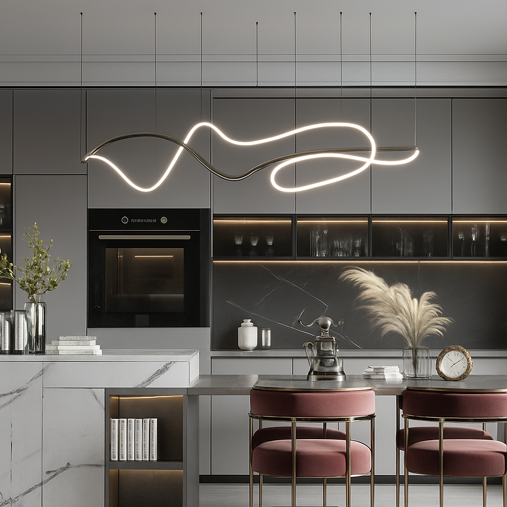 plafonnier led suspendu design moderne pour hôtel ou restaurant