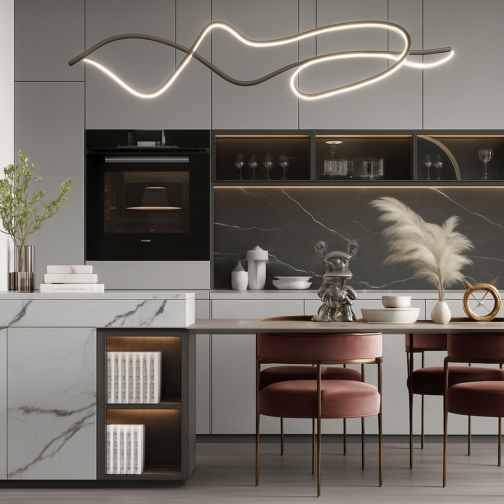 plafonnier led suspendu design moderne pour hôtel ou restaurant