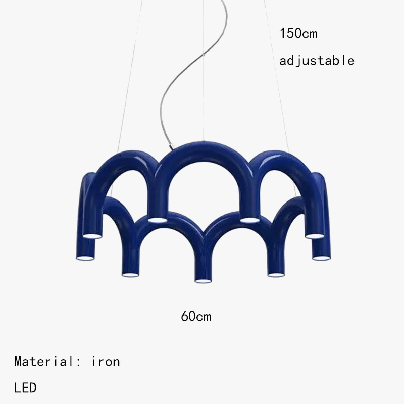 plafonnier led suspendu en métal style moderne avec cordon réglable
